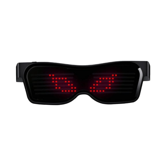XUYAN LED Glasses LED Display Smart Glasses (editable Text)USB Charging DIY Funky Glasses Party Club DJ Halloween Christmas Perfect for Christmas, Halloween, and Birthday Parties