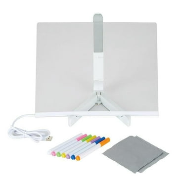 XUYAN LED Note Board with Colors Glowing Acrylic Message Board Led Drawing Marker Board Light Up D Ry Erasse Board with ADJUSTABLE PLACEMENT ANGLE Stand 1ml