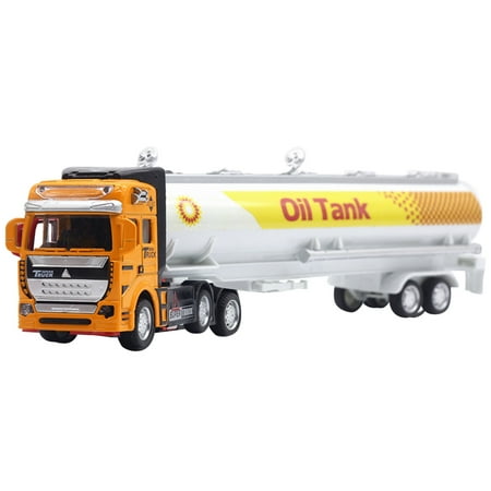 XUYAN Oil Tank Transport Car Vehicle Pull Back Model Kids Toy Table Decor City Transport Vehicles Garbage Truck /Tanker Truck /Express Delivery Truck for 4 5 6 7 8 9 10 11 12 Year Old Boys Girls