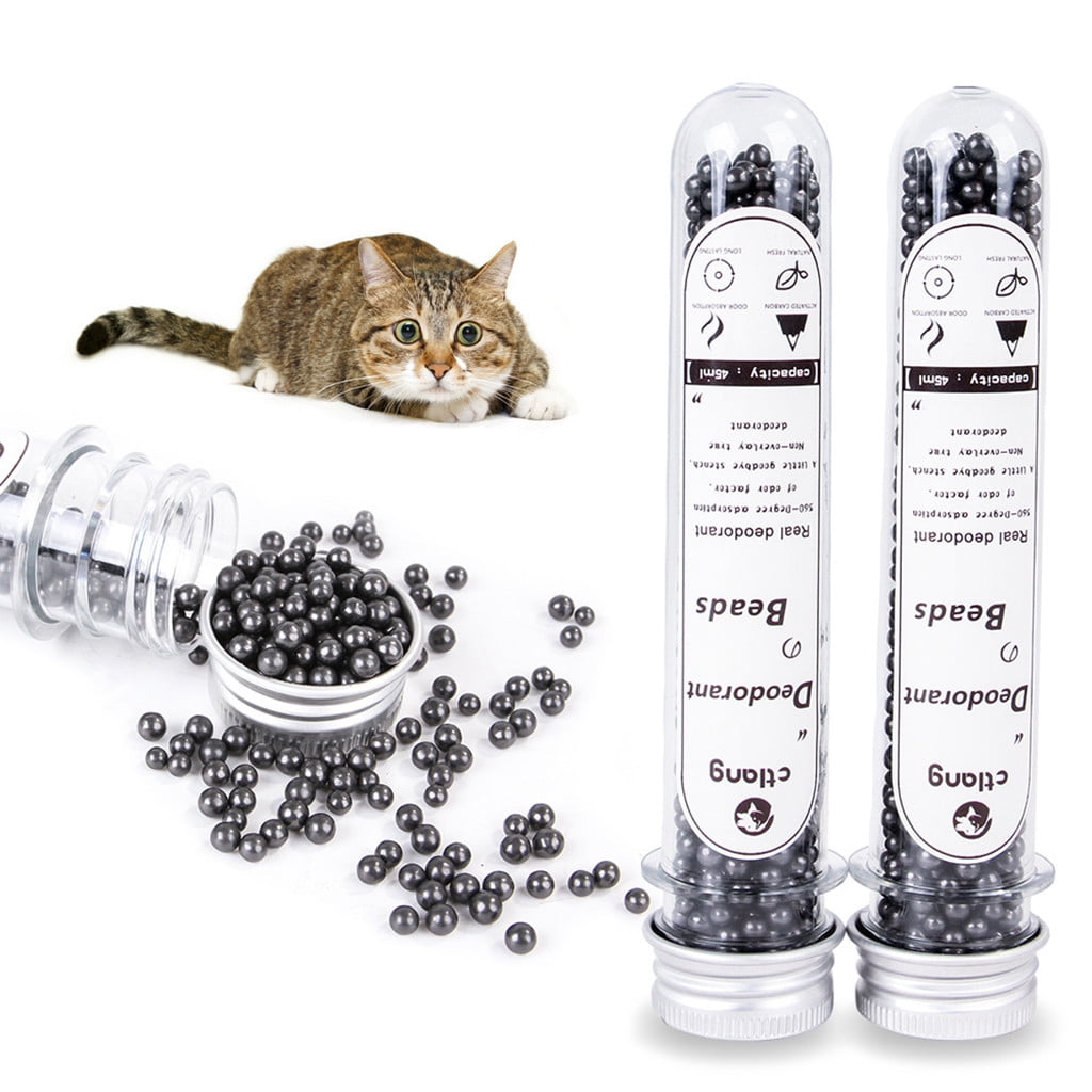 XUYEEYUAN Cat Litter Deodorant Beads Activated Charcoal Absorbs Tight