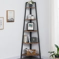 thumbnail image 1 of XUYIDAN Corner Shelf 70 Inch Tall Bookcase 5- Tier Industrial Corner Bookshelf Corner Ladder Shelf Small Bookshelf Rustic Plant Stand Rack Freestanding, 1 of 14