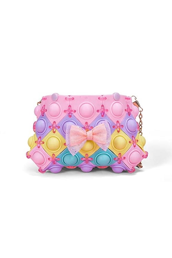 Toys for children DIY Assembled Push Bubble Coin Purse Silicone Decompression Toy Extrusion Bubble Messenger Bag Toys For Girls