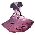 XVJRHAK Dress Halloween Costume for Women Women's Christmas Printed V