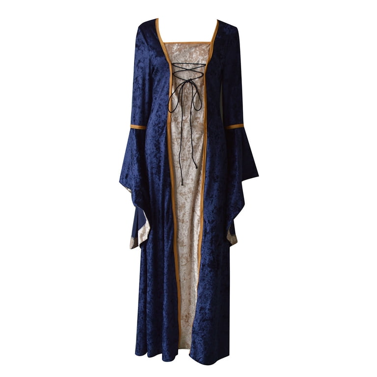XVJRHAK Sun Dresses for Women Casual Women's Vintage Celtic Medieval Floor  Length Renaissance Gothic Cosplay Dress Mid-Length(Navy Blue,XL) -  Walmart.com