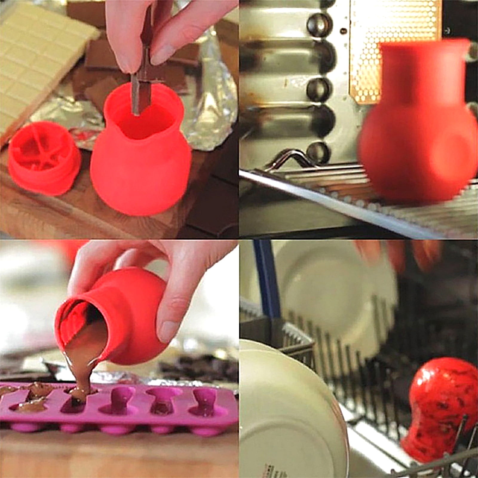 XVSSAA Cake Cutter Baking Tool Silicone Rubber Chocolate Melting Pot