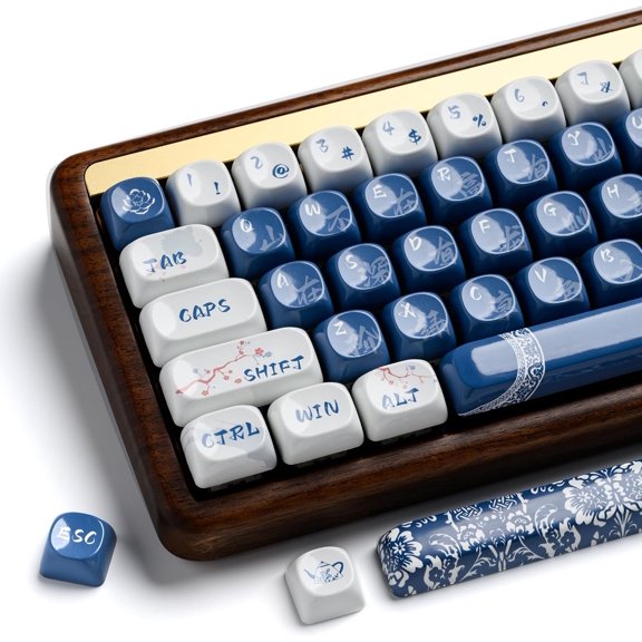 XVX Ceramic-Like PBT Keycaps, MOA Keycap Sets Dye-Sublimation Keyboard Keycaps for Cherry Gateron MX Switches Mechanical Keyboards