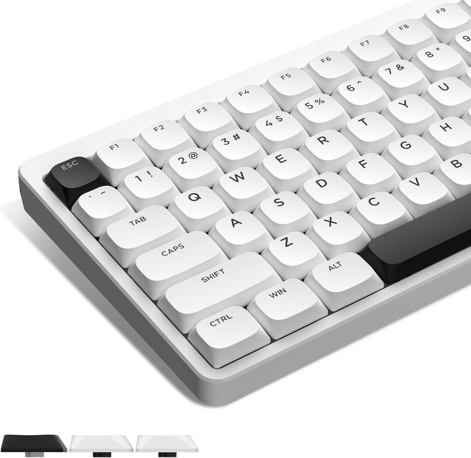 XVX Low Profile Keycaps White Keycaps, Custom Keyboard Keycaps, Bow