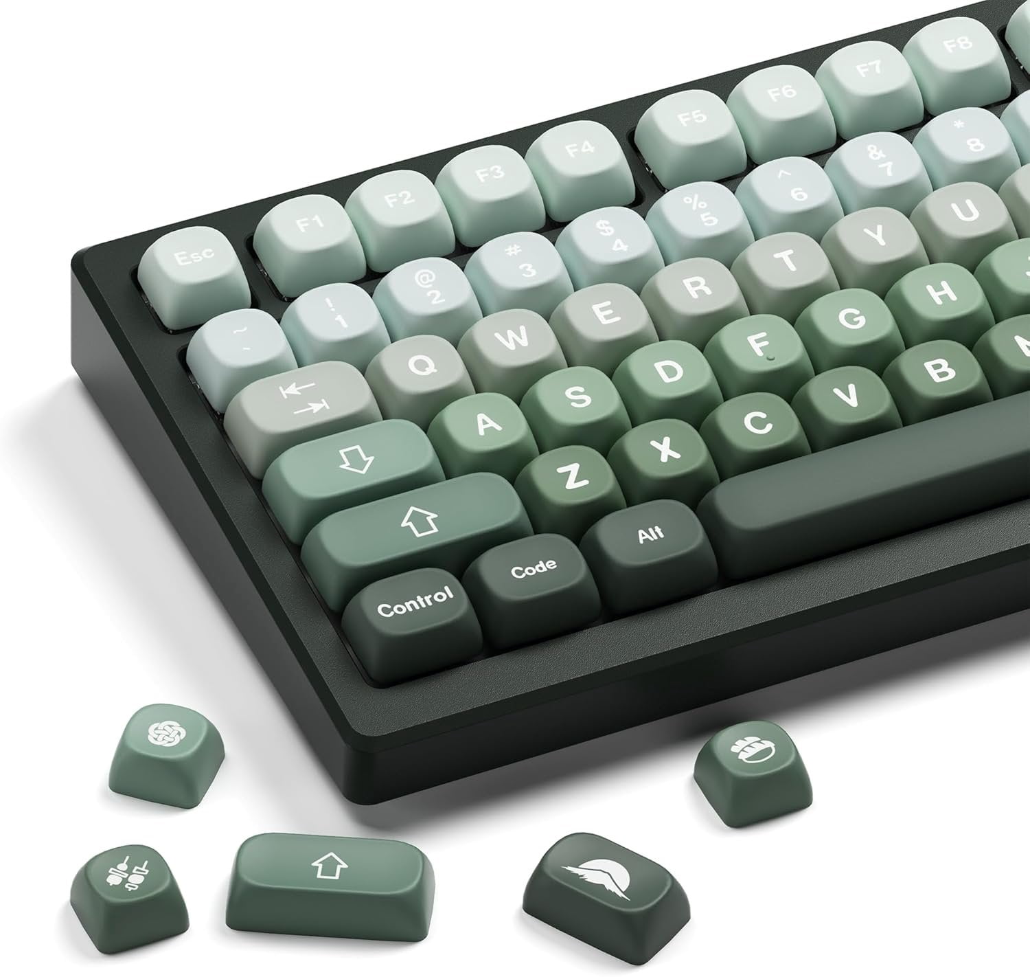 XVX Matcha Wagashi PBT Keycaps-MOA Keycap, Custom Keyboard Keycaps 60 ...