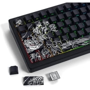 XVX Shine Through Keycaps - Double Shot PBT Keycaps 60 65 75 100 Percent, Side Print Key caps Custom 131 Set, Dye Sub Wave of Kanagawa Key caps for Mechanical Keyboards