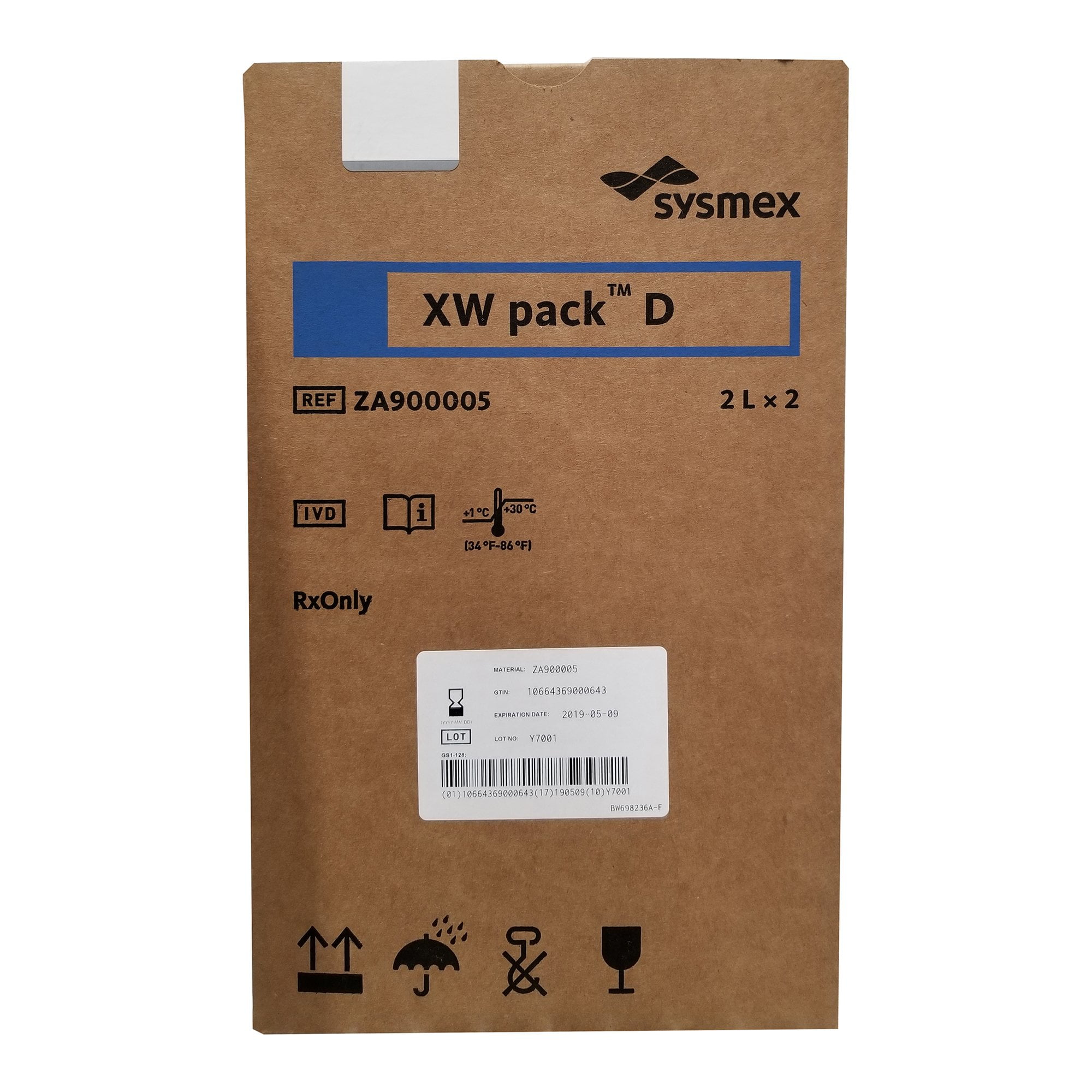 XW Pack D Reagent Diluent for use with Sysmex XW100™ Automated
