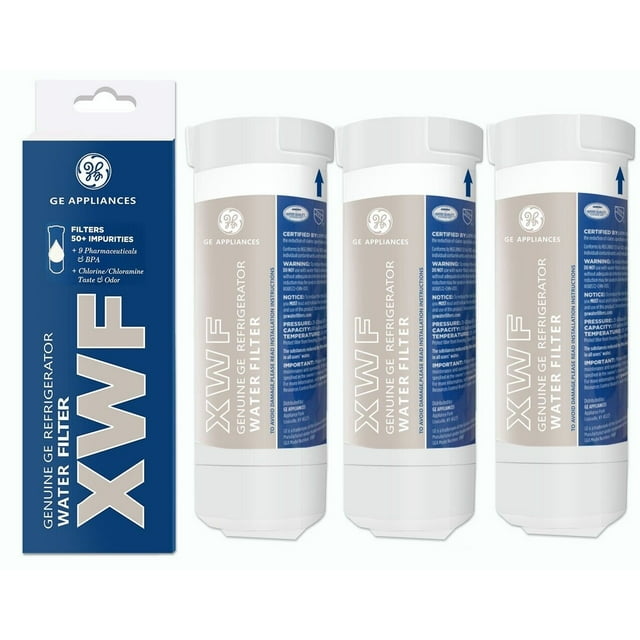 XWF AntiChlorine Replacement Refrigerator Water Filter Pack of 3, Not