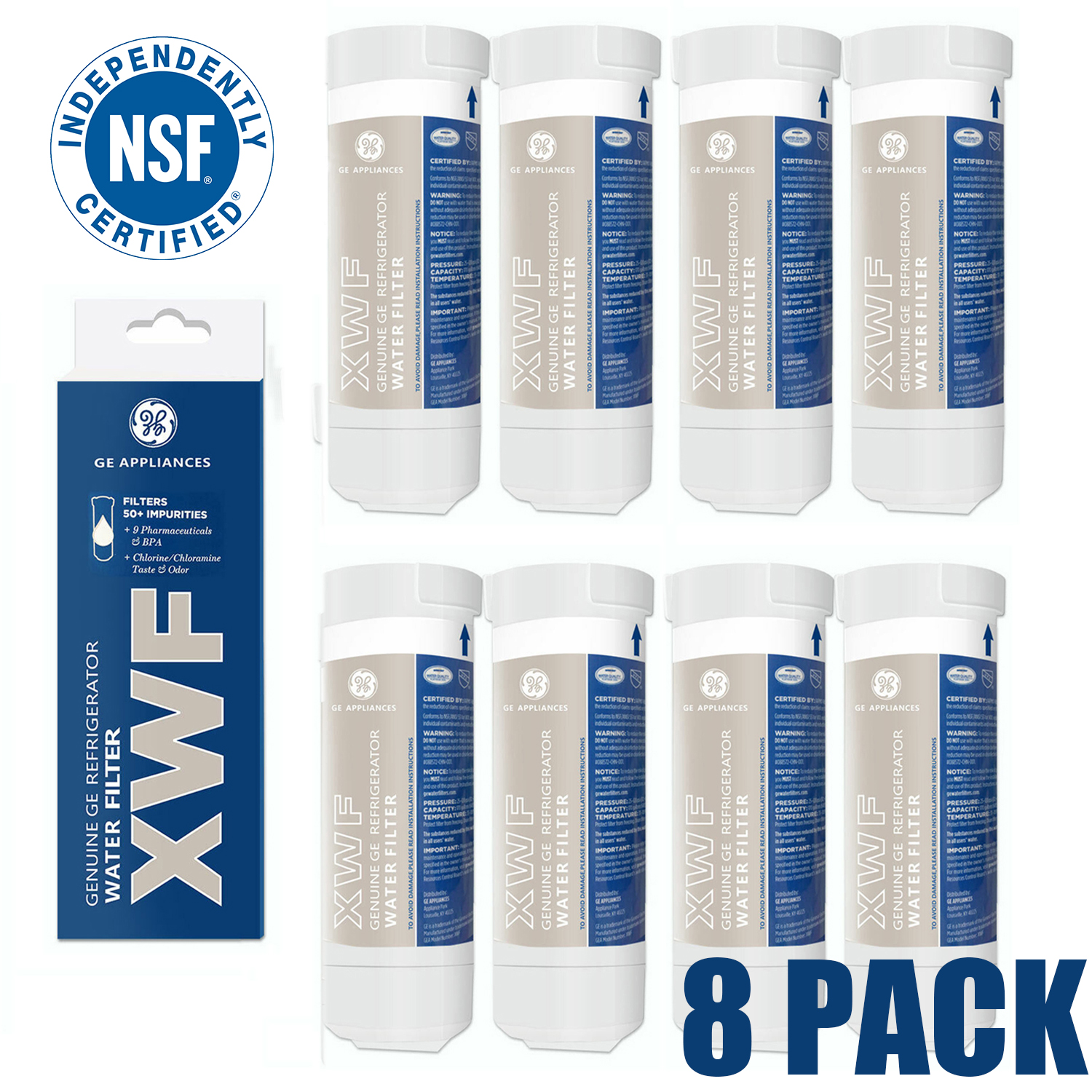 XWF Water Filter, Replacement for XWF (WR17X30702) NSF 42 & 372