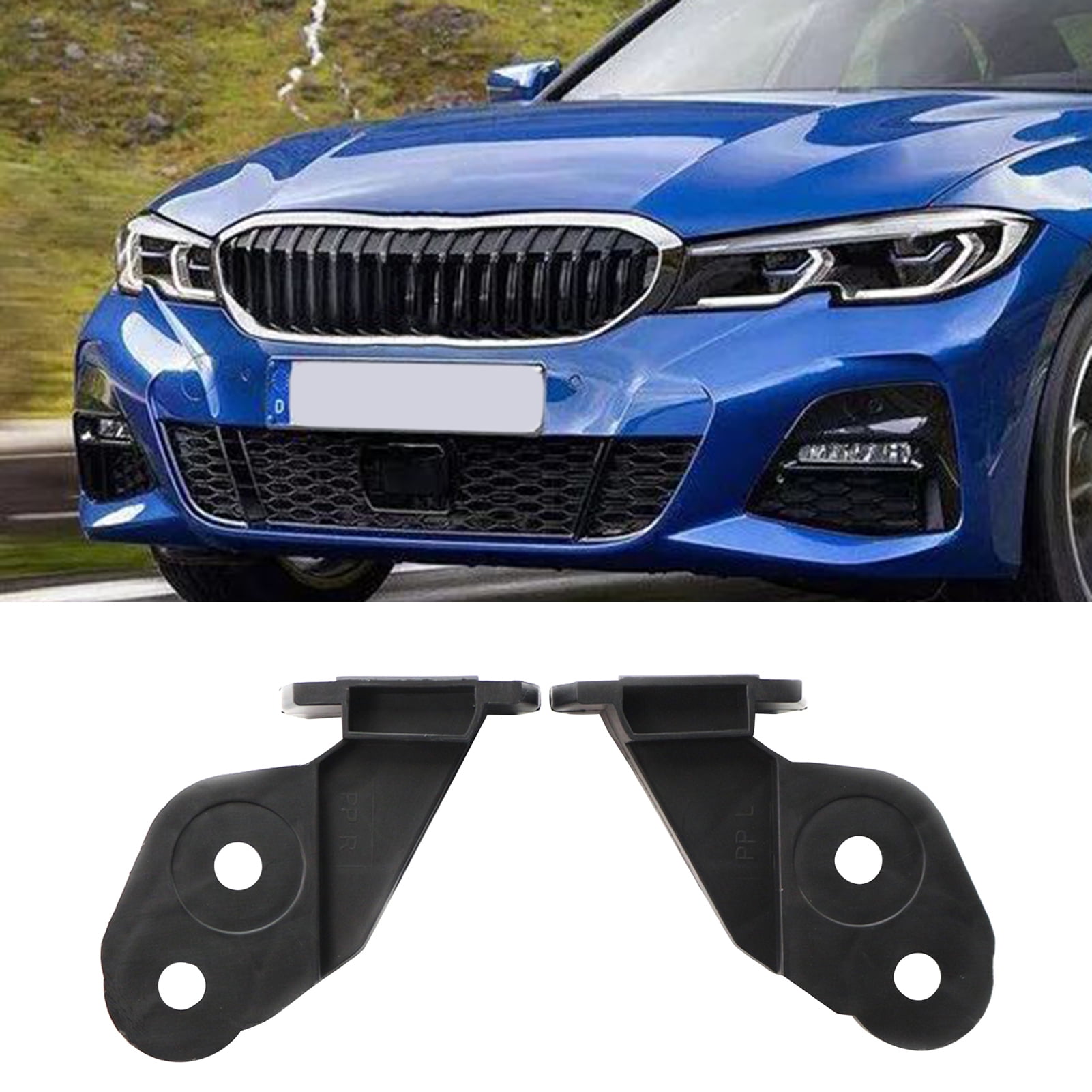 XWQ Bumper Support Wear-resistant Anti-scratch Black L/R Front  