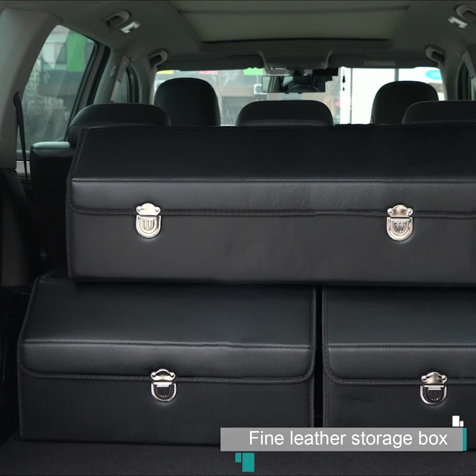 Collapsible Car Trunk Storage Bag Organizer with Lid Portable Car Storage Stowing  Tidying PU Leather Auto Trunk Box Organizer - Price history & Review