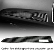 XWQ Carbon Fiber Dashboard Panel Trim Protective Anti-scratch Copilot Dashboard Strip Car Styling Compatible with Audi A4 B8 A5 Q5 8R Left Drive