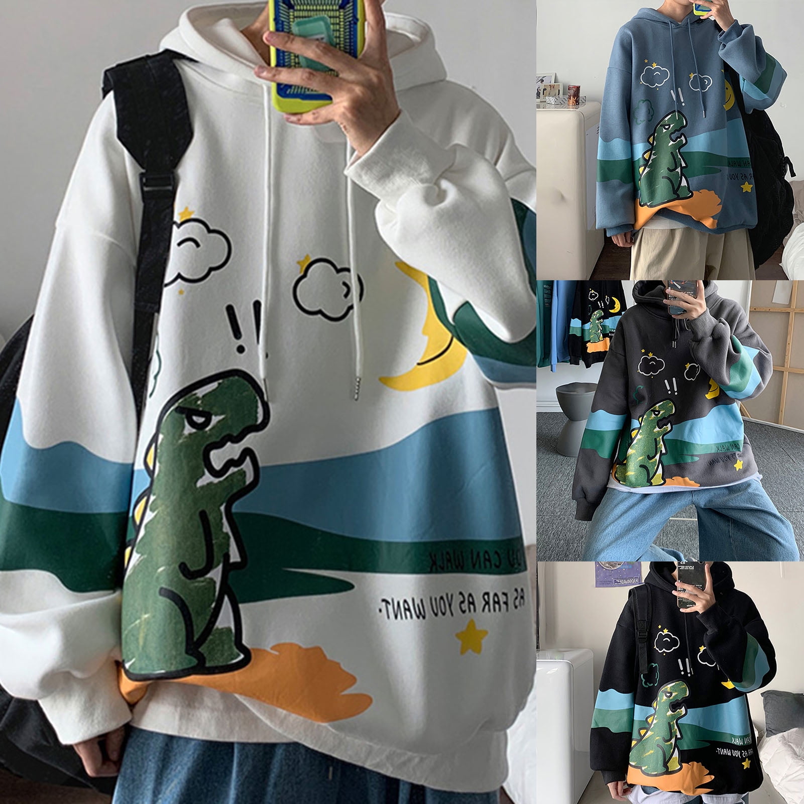 Men's dinosaur hoodie sales