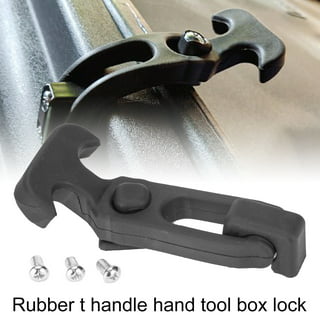 DOITOOL 2pcs T Handle Latch Rubber t Handle Catch Pole Cabinet Spring Latch  Rubber Hold Down Long Handle Latch Freezer Door Latches Rubber Latch Boat