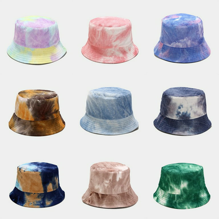 Bucket Hat for Women Men Tie-Dyed Fisherman Hats Travel Fishing