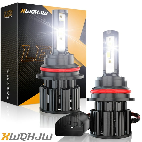 XWQHJW 9007 LED Headlight Bulbs, 12000LM Per Set 6000K Xenon White HB5 High Low Beam Headlight Hi/Lo, Pack of 2