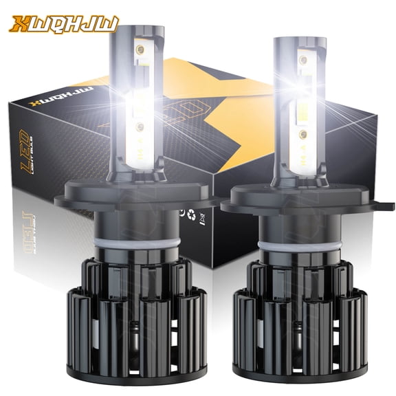 XWQHJW H4 9003 HB2 LED Headlight Bulb High Beam Car 6000K White 12V Hi/Lo Light Automotive Headlamp Conversion Kit (2 Pack)