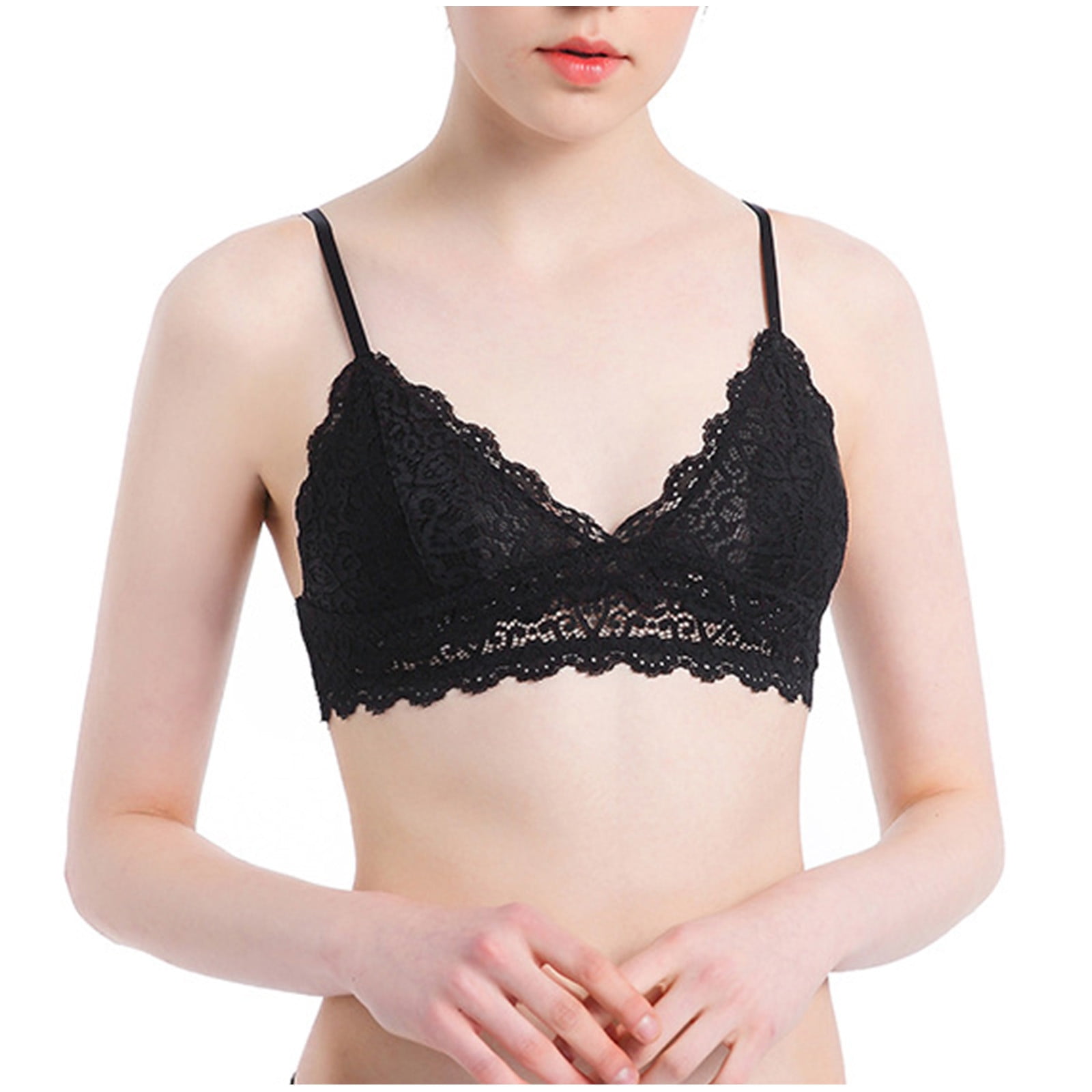 No Boundaries Crossover Floral Lace Bralette Women s and Women s Plus