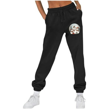 XWSHYW Jogger Sweatpants for Women Leisure Warm Drawstring Wide Leg Pants with Pockets Fashion Solid Color High Waist Fleece Joggers Pants Flash Deals Clearance