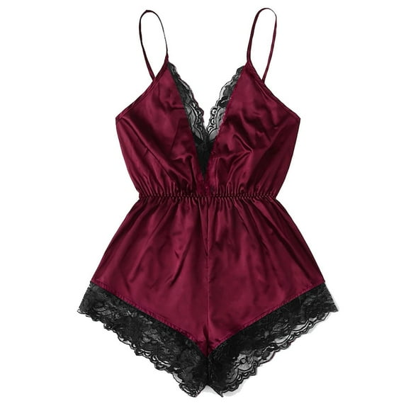 XWSHYW Pajama Sets for Women Fashion Solid Color Temptation Sleepwear Sexy V Neck Slim Fit Nightwear
