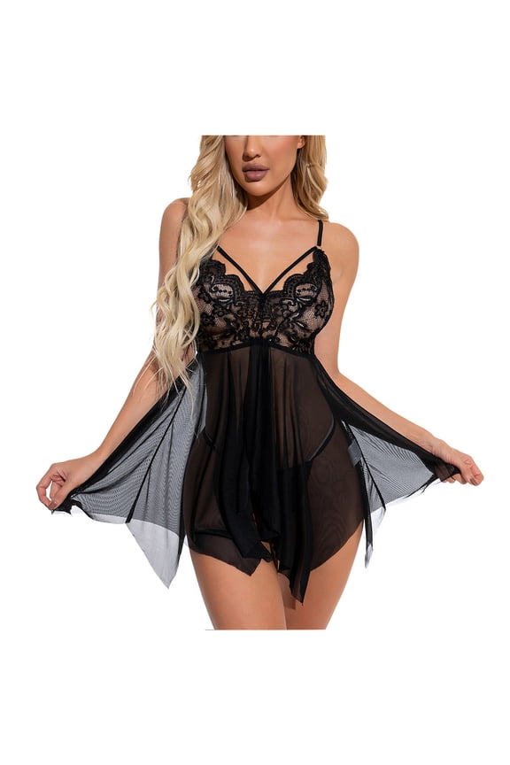 Lingerie for Women Lace Babydoll Sexy Bra and Panty Sets Sleepwear for Women