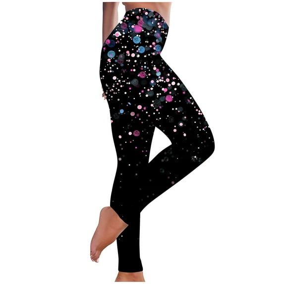 XWSHYW Plus Size Womens Pants Womens Fashionable Printed Elastic Leggings Yoga Casual Pants