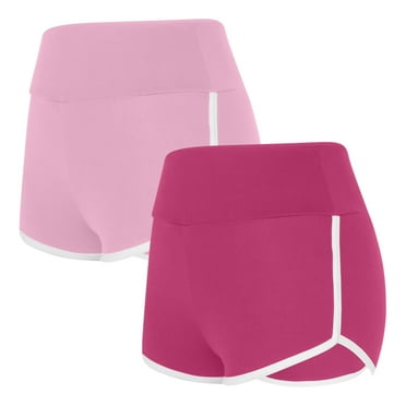 XWSHYW Running Shorts for Women Summer Solid Color High Waist Workout Shorts Casual Slim Fit Lightweight Basic Shorts Summer Savings Clearance