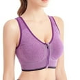 thumbnail image 1 of XWSHYW Sports Bra for Women Longline Padded Bra Yoga Crop Tank Tops Fitness Workout Running Top Purple M, 1 of 2