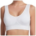 thumbnail image 1 of XWSHYW Sports Bras for Women, Seamless Comfortable Yoga Bra with Removable Pads White M, 1 of 3