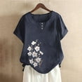 thumbnail image 1 of XWSHYW Women'S T Shirts Summer Crew Neck Short Sleeve Dressy Clothes 2025 Comfort Loose Fit Floral Print Workout Y2K Clothes Women Tunic Blouses, 1 of 4