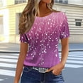 thumbnail image 1 of XWSHYW Women'S T Shirts Trendy Crew Neck Short Sleeve Loose Summer Tops Business Casual Loose Fit Geometric Print Casual Tunic Blouses Tunic Tops Dressy Casual Shirts, 1 of 4