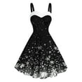 thumbnail image 1 of XWSHYW Womens Dresses Fashion Christmas Pattern Sleeveless Dress Leisure Loose Fit Off Shoulder Womens Dresses, 1 of 3