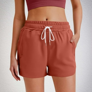 XWSHYW Womens Jean Shorts Oversized Solid Color Drawstring Shorts with Pockets Leisure Loose Fit Comfort Waist Basic Shorts Summer Savings Clearance