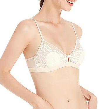 XWSHYW Womens Plus Size Clearance Plus Size Comfort Spaghetti Straps Bra Fashion Solid Color Slim Fit Lace Bra Flash Deals Clearance