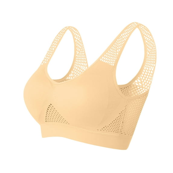 XWSHYW Yoga Bras for Women Summer Fashion Casual Sports Bras Slim Fit Solid Color Low Impact Standard Straps Bra Summer Savings Clearance
