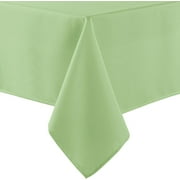 XWZO Textured Rectangular Polyester Tablecloth, Waterproof and Wrinkle Resistant, 52 x 70 Inches, Light Sage Green