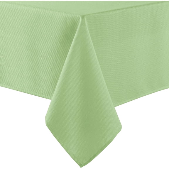 XWZO Textured Rectangular Polyester Tablecloth, Waterproof and Wrinkle Resistant, 52 x 70 Inches, Light Sage Green