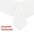 thumbnail image 1 of XWZO 52X70 inch Textured Rectangular Tablecloth for Kitchen, Dining-Waterproof Wrinkle-Abrasion Resistant Table Cloth for Canteen, Outdoor Picnic, White, 1 of 7