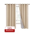 thumbnail image 1 of XWZO Beige Total Black out Curtains 72 inches Long for Bedroom, Grommet Room Darkening Drapes with Tiebacks for Samll Window(Biscotti Beige,52"W x 72"L,2 Panels), 1 of 7