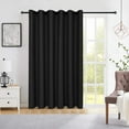 thumbnail image 1 of XWZO Sliding Door Curtains 144"W x 84"L, Grommet Privacy Room Divider for Bedroom Living Room, Extra Wide Thermal Blackout Curtains for Patio Sliding Glass Door, 1 Panel, Black, 1 of 13