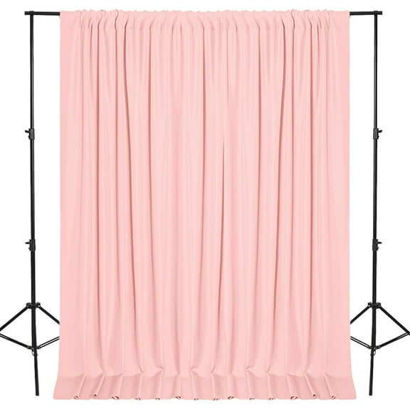 XWZO Blush Pink Curtains 2 Panels for Patio, Lightweight Room Darken Photography Backdrop Curtain Drapes with Rod Pockets for Home/Holiday/Party Decor, 5ft x 7ft
