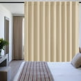 thumbnail image 1 of XWZO 100x84 Extra Wide Curtains for Sliding Glass Door, Room Divider Curtains 84 Inches Long 1 Panel, Back Tab & Rod Pocket Room Darkening Curtains for Bedroom Partition, Beige, 1 of 8