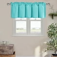 thumbnail image 1 of XWZO Farmhouse Turquoise Valance Curtain for Kitchen, Room Darkening Rod Pocket Short Curtains for Bathroom, Window Toppers Cafe Curtain 1 Panel, W52 x L18, Turquoise, 1 of 7