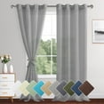 thumbnail image 1 of XWZO Gray Sheer Curtains, 95 Inch Length 2 Panels Set with Tiebacks, Grommet Semi Transparent Light Filtering Window Drapes for Bedroom Living Room Dining Wedding Backdrop, W52 x L95, 1 of 13
