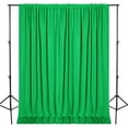 thumbnail image 1 of XWZO Backdrop Curtains for Photography, Extra Wide Rod Pocket Room Darkening Curtain Set of 2, Blackout Party Curtains for Wedding Decorations Stage Birthday Family Gatherings, Green, 5ft x 10ft, 1 of 9