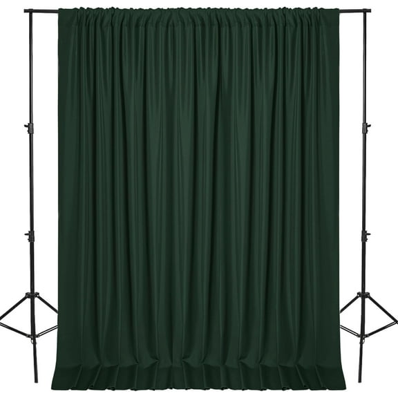XWZO Hunter Green Curtains 2 Panels for Patio, Lightweight Room Darken Photography Backdrop Curtain Drapes with Rod Pockets for Home/Holiday/Party Decor, 5ft x 7ft