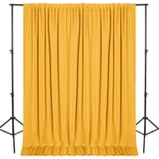 XWZO Orange Curtains 2 Panels for Patio, Lightweight Room Darken Photography Backdrop Curtain Drapes with Rod Pockets for Home/Holiday/Party Decor, 5ft x 7ft